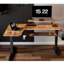 Ergomy Brown Left Side Electric Standing Desk